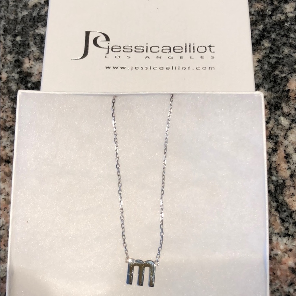 ⛓Jessica Elliot Sterling Silver “m” Necklace⛓